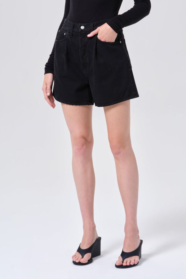 AGOLDE Rhoda Pleated A-Line Short