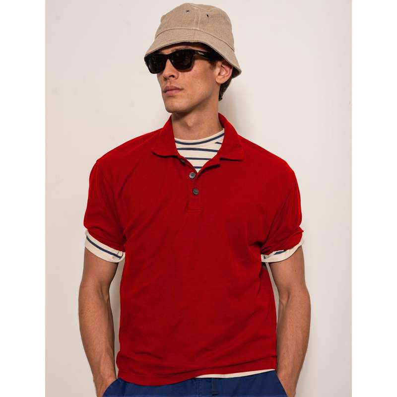 Alex Mill Garment Dyed Polo in Pique Cotton