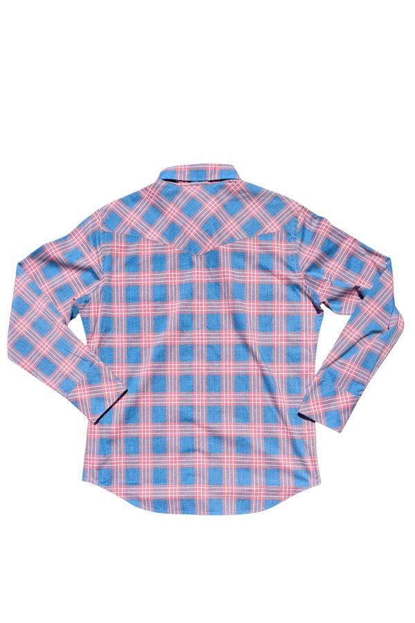Western Aloha Palaka Nui LS Shirt - Lava Red