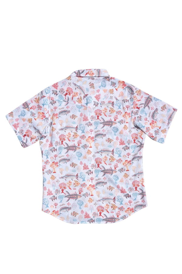 Western Aloha Reef Rage Short Sleeve Snap Shirt - Reef