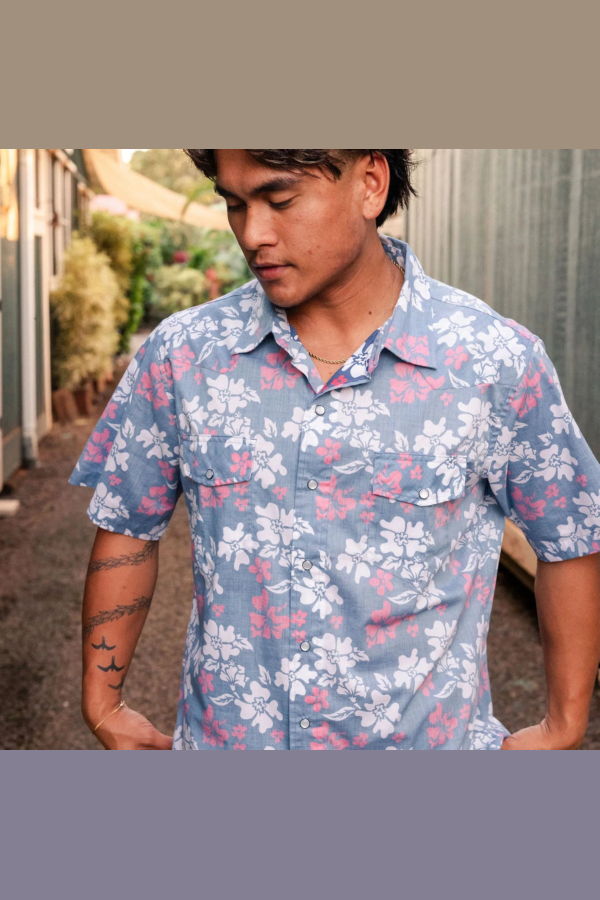 Western Aloha Tahitian Pareu Short Sleeve Shirt
