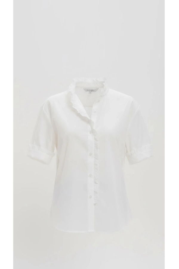 Leledebaltzac The Albane Blouse - White Gingham