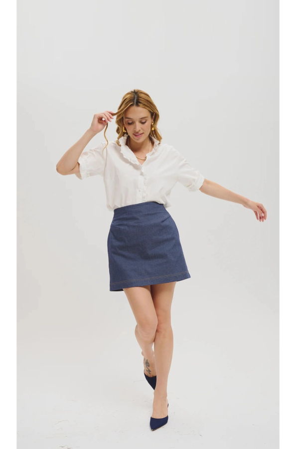 Leledebaltzac The Vanessa Skirt - Denim