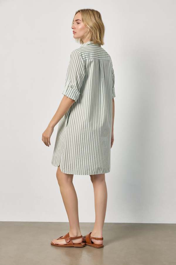 Lilla P. Striped Shirt Dress