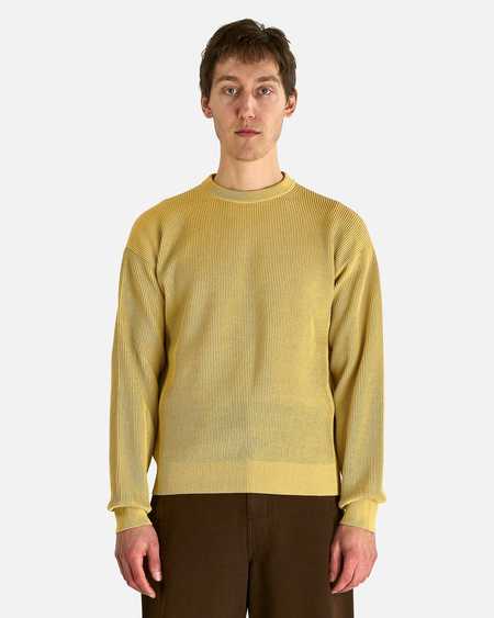 Auralee Shetland Wool Cashmere Pullover - Light Yellow | Garmentory