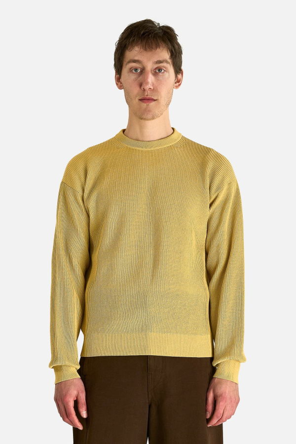 Auralee Flat Yarn Rib Knit Pullover