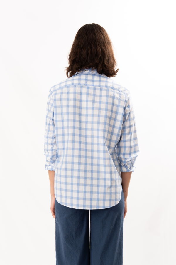Frank & Eileen Eileen Relaxed Button-Up Shirt - Light Blue Check