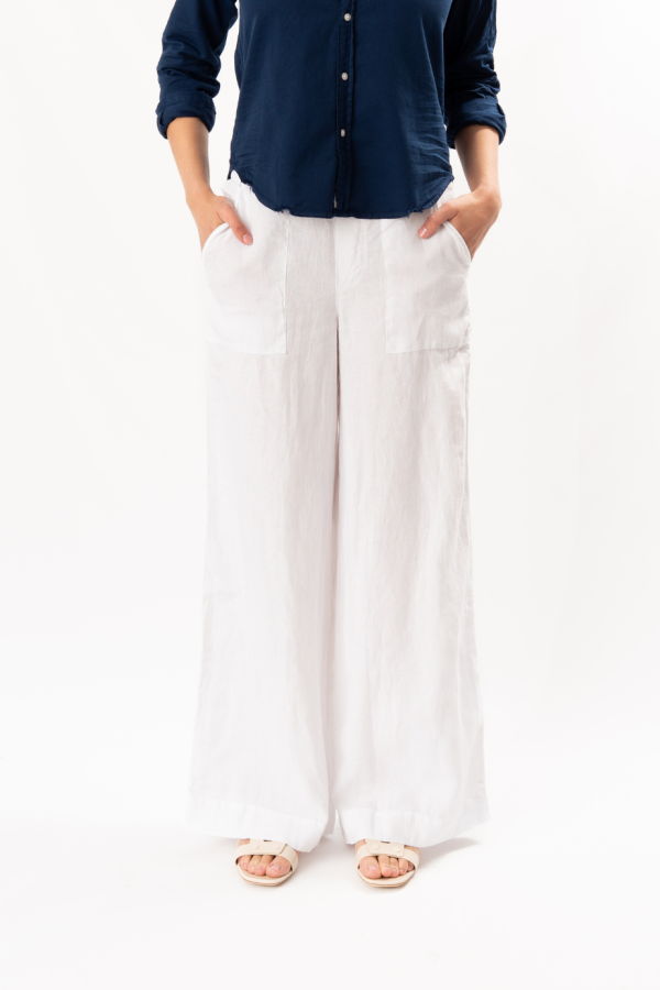 Frank & Eileen Madeline Patch Pocket Pull-On Pant - White