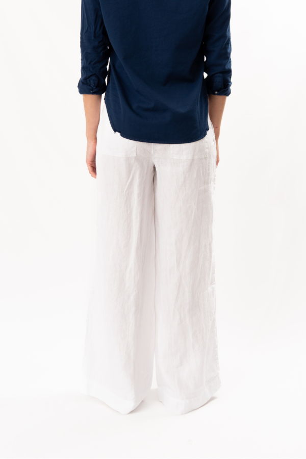 Frank & Eileen Madeline Patch Pocket Pull-On Pant - White