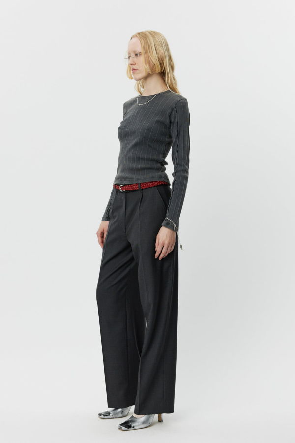 mfpen L/S Ribbed Tee - Washed Graphite