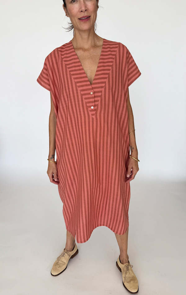 Two V Bib Column Dress