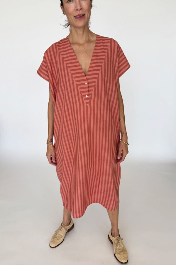 Two V Bib Column Dress