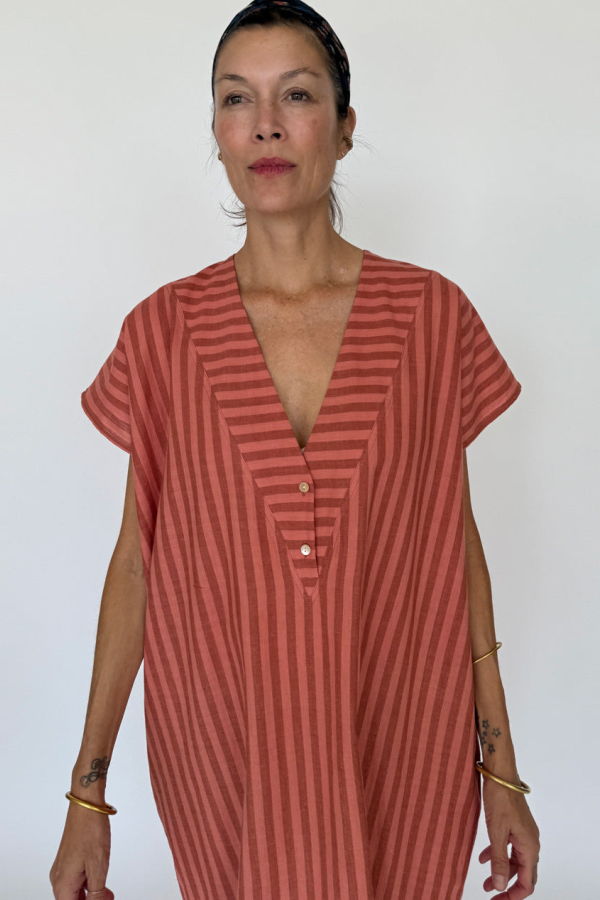 Two V Bib Column Dress