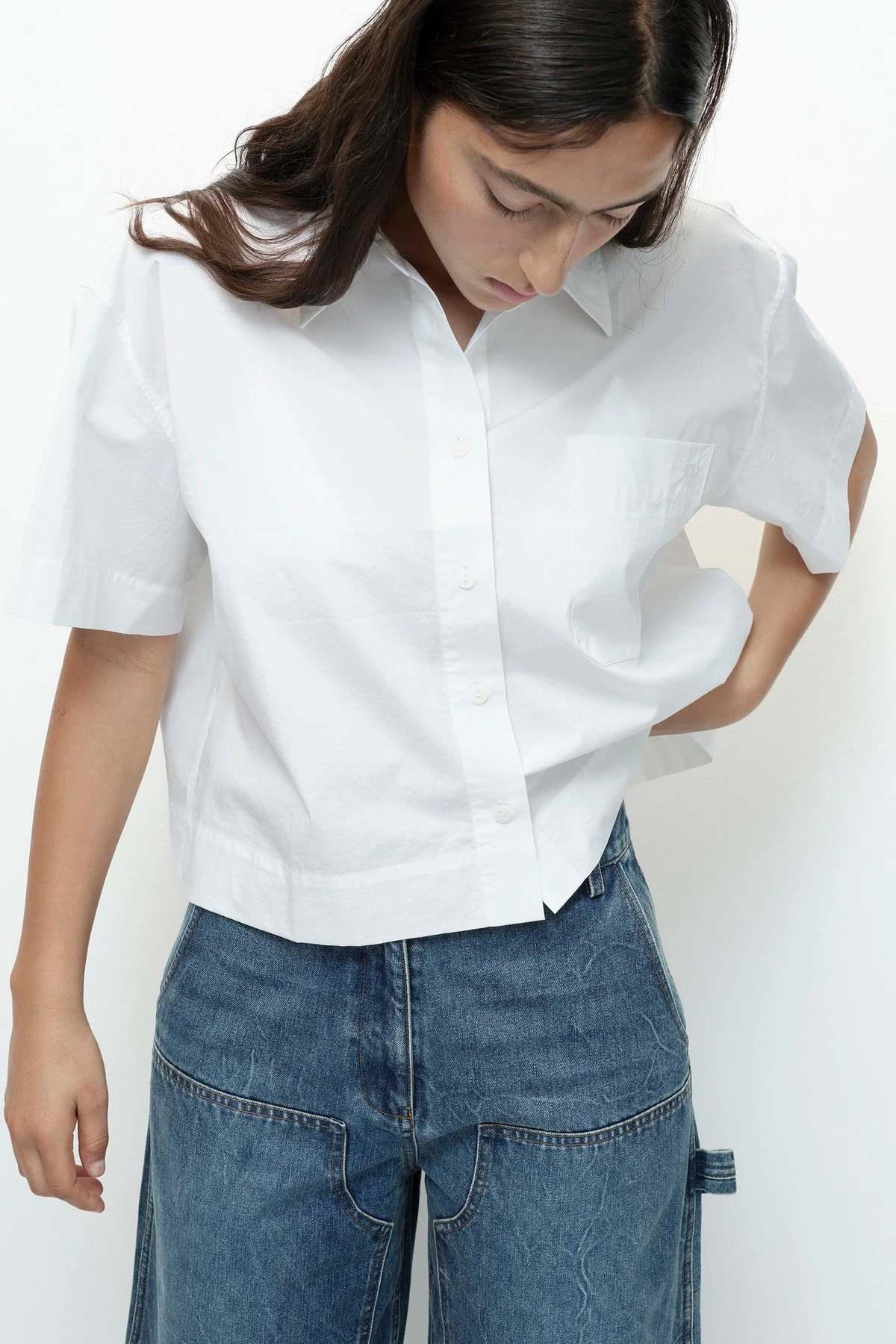 Mijeong Park Barrel Leg Patch Denim Pant - Blue - Image 3 of 5