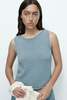 Mijeong Park Boat Neck Knit Tank - Blue - Thumbnail 1