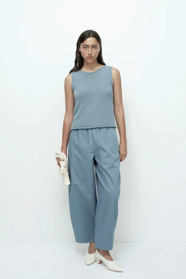 Mijeong Park Boat Neck Knit Tank - Blue