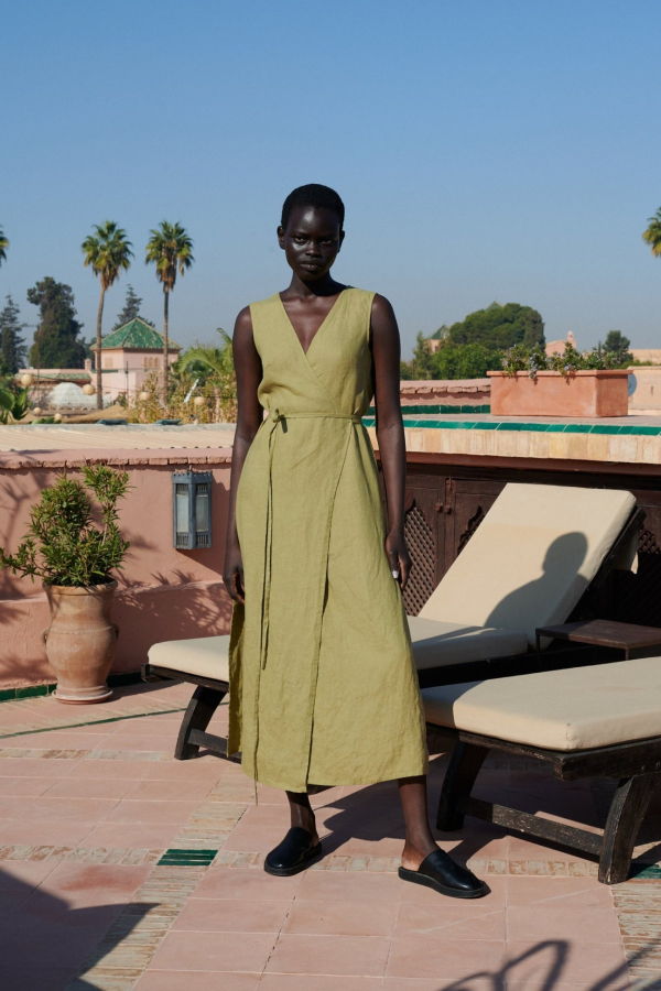 Linenfox Nuria Wrap Linen Dress