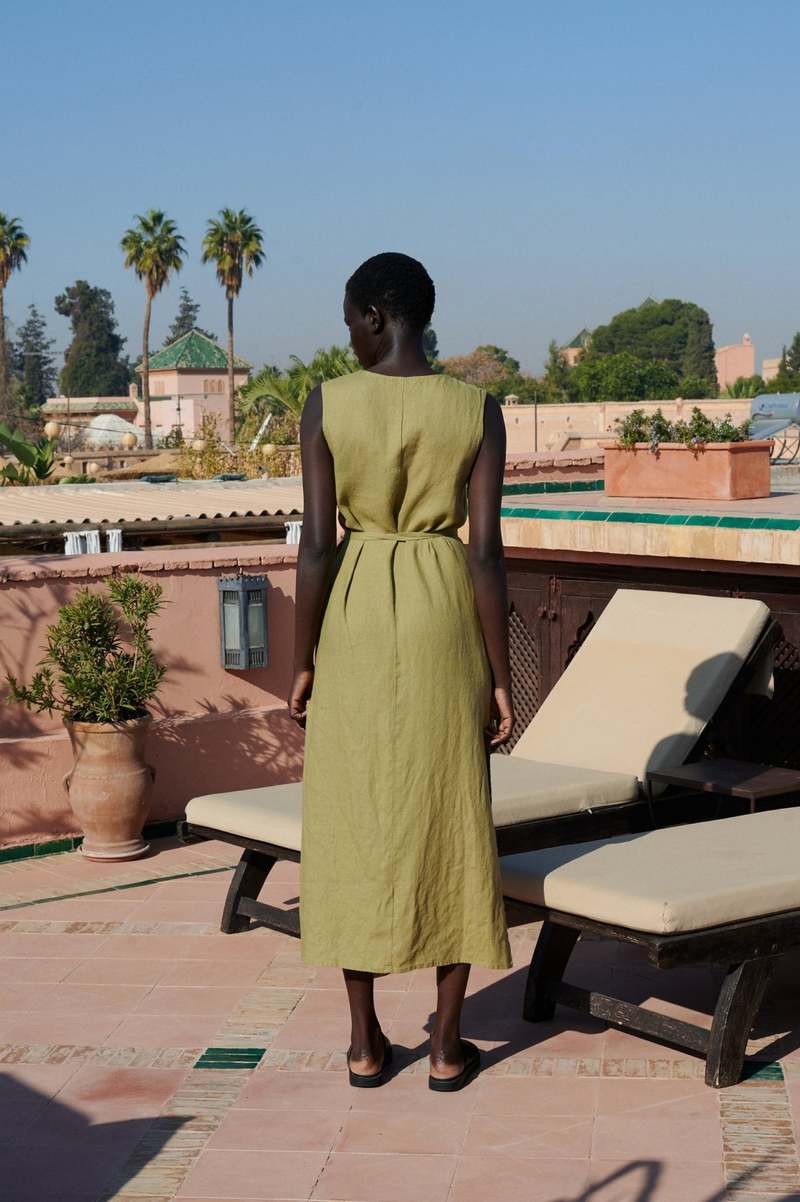 Linenfox Nuria Wrap Linen Dress