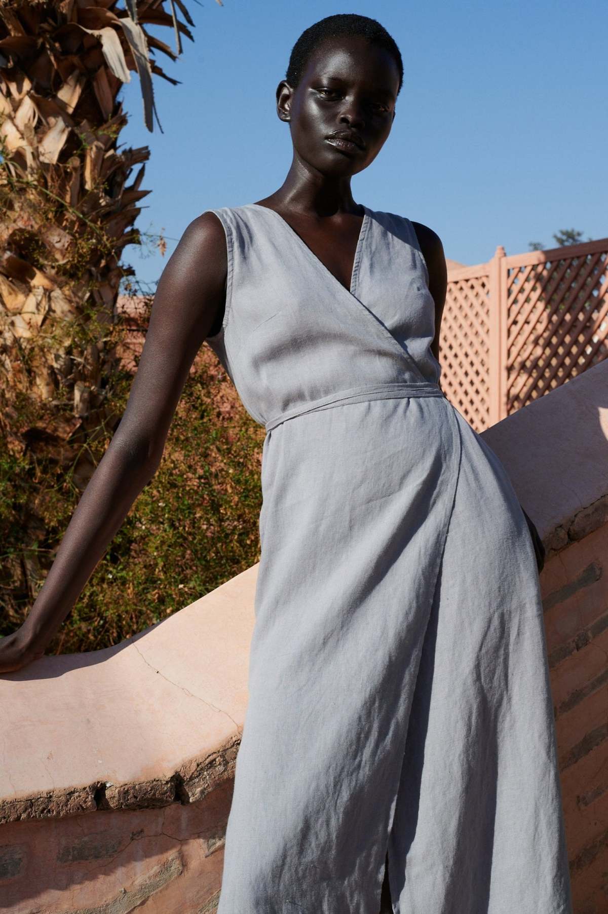 Linenfox Nuria Wrap Linen Dress - Image 4 of 6