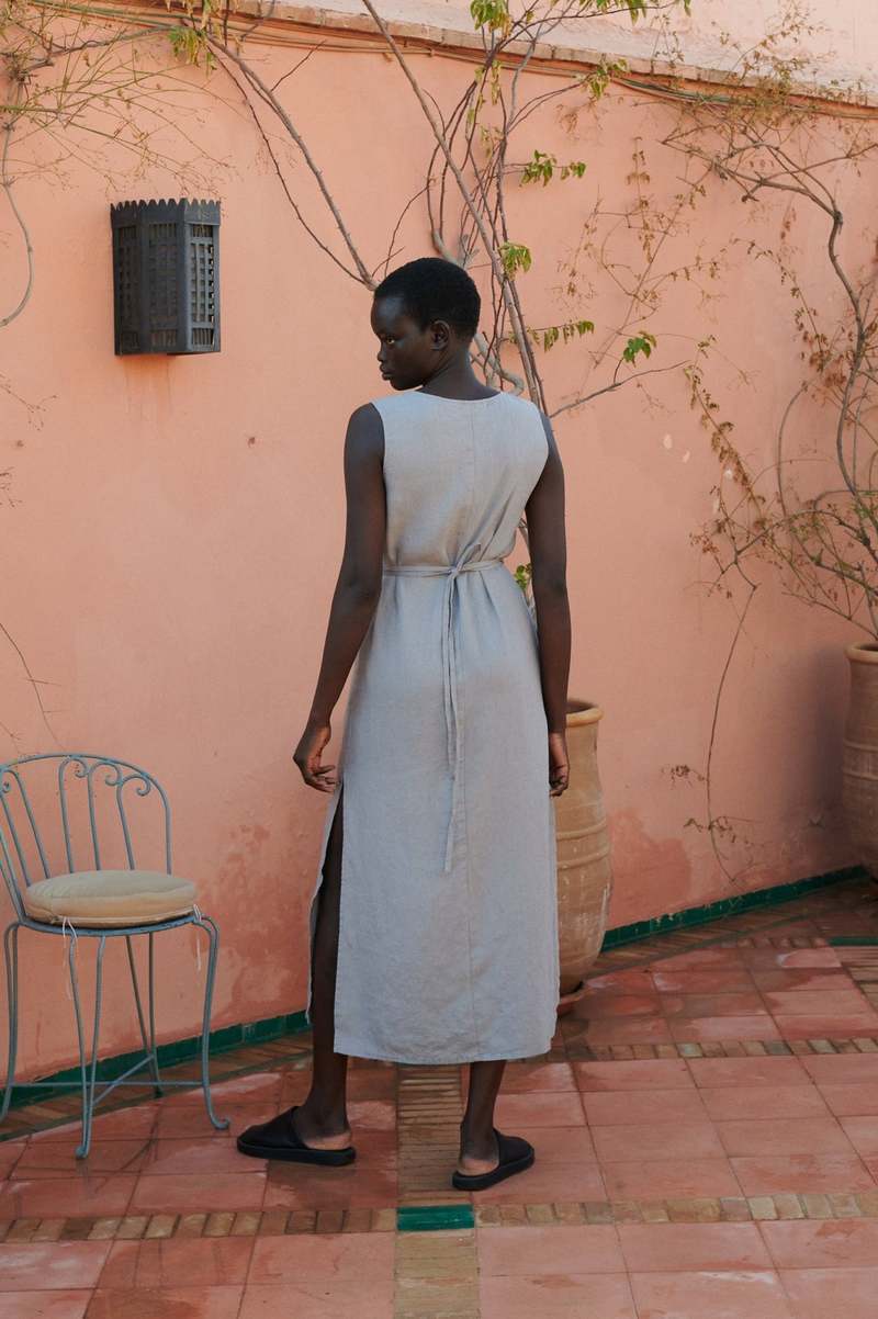 Linenfox Nuria Wrap Linen Dress
