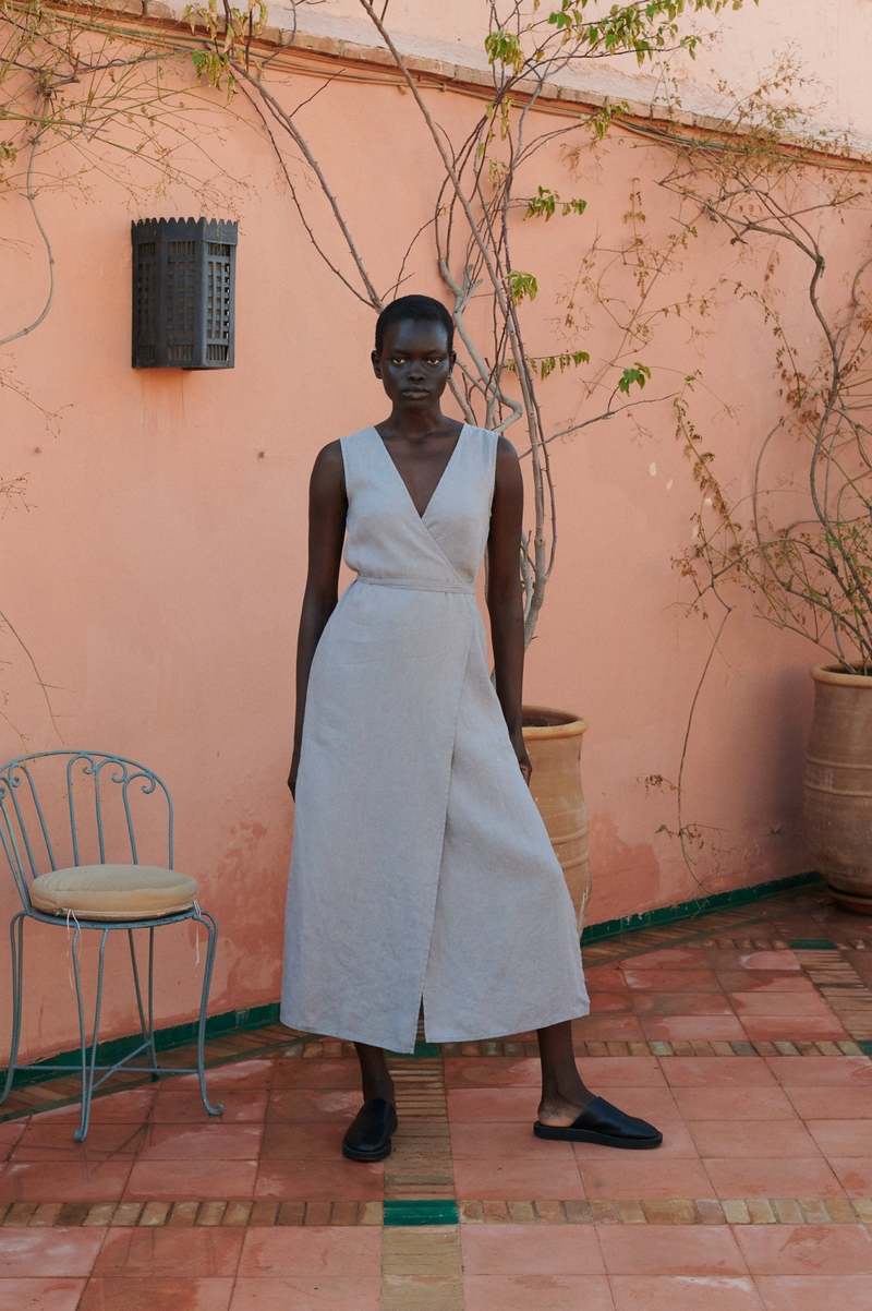 Linenfox Nuria Wrap Linen Dress
