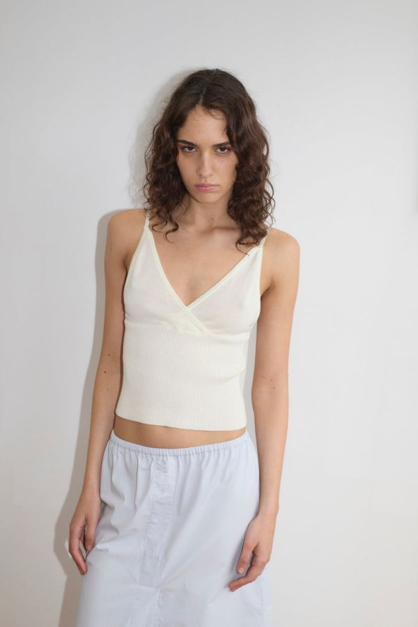 Deiji Studios Cross Panel Knit Top