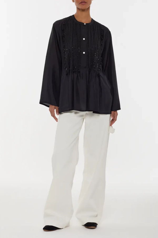 Pachute P.A.R.O.S.H Cuoricini Jeans - Panna