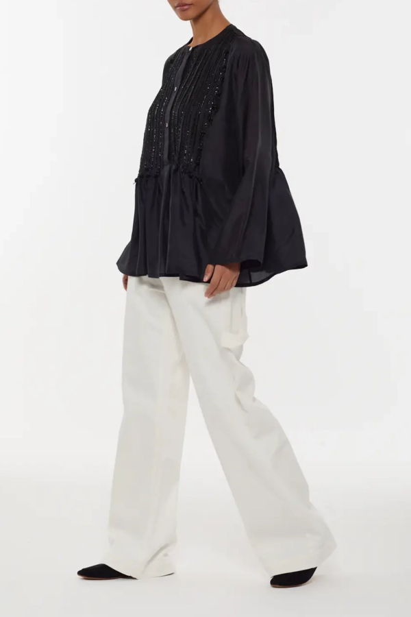 Pachute P.A.R.O.S.H Cuoricini Jeans - Panna