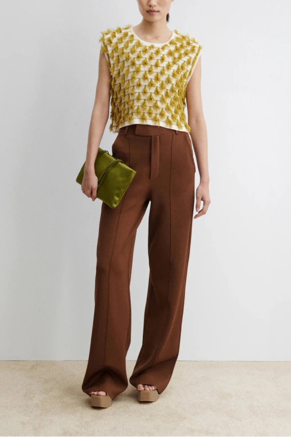 Rachel Comey Hazlitt Top - Floats Cream/Mustard