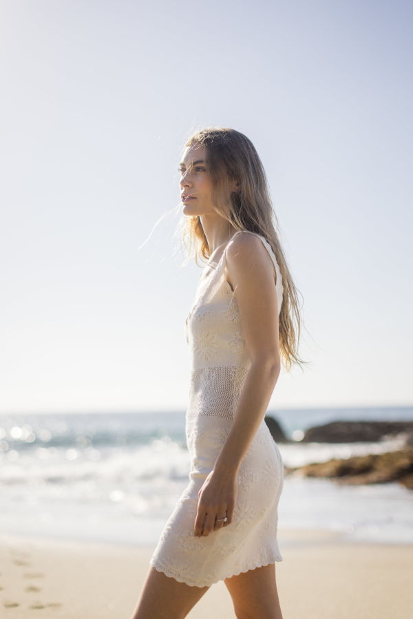 Nello June June Mini Dress - Moonlight White