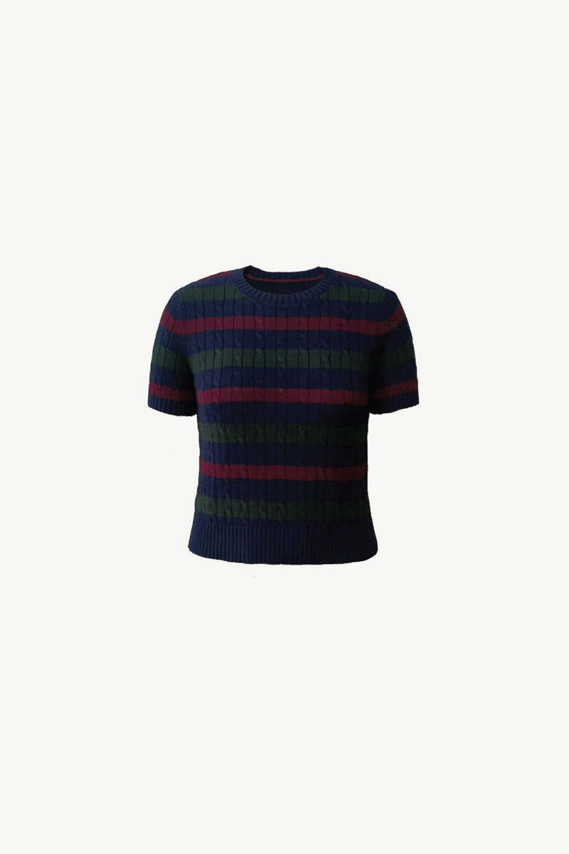 Nello June Letti Short Sleeve Crew Sweater