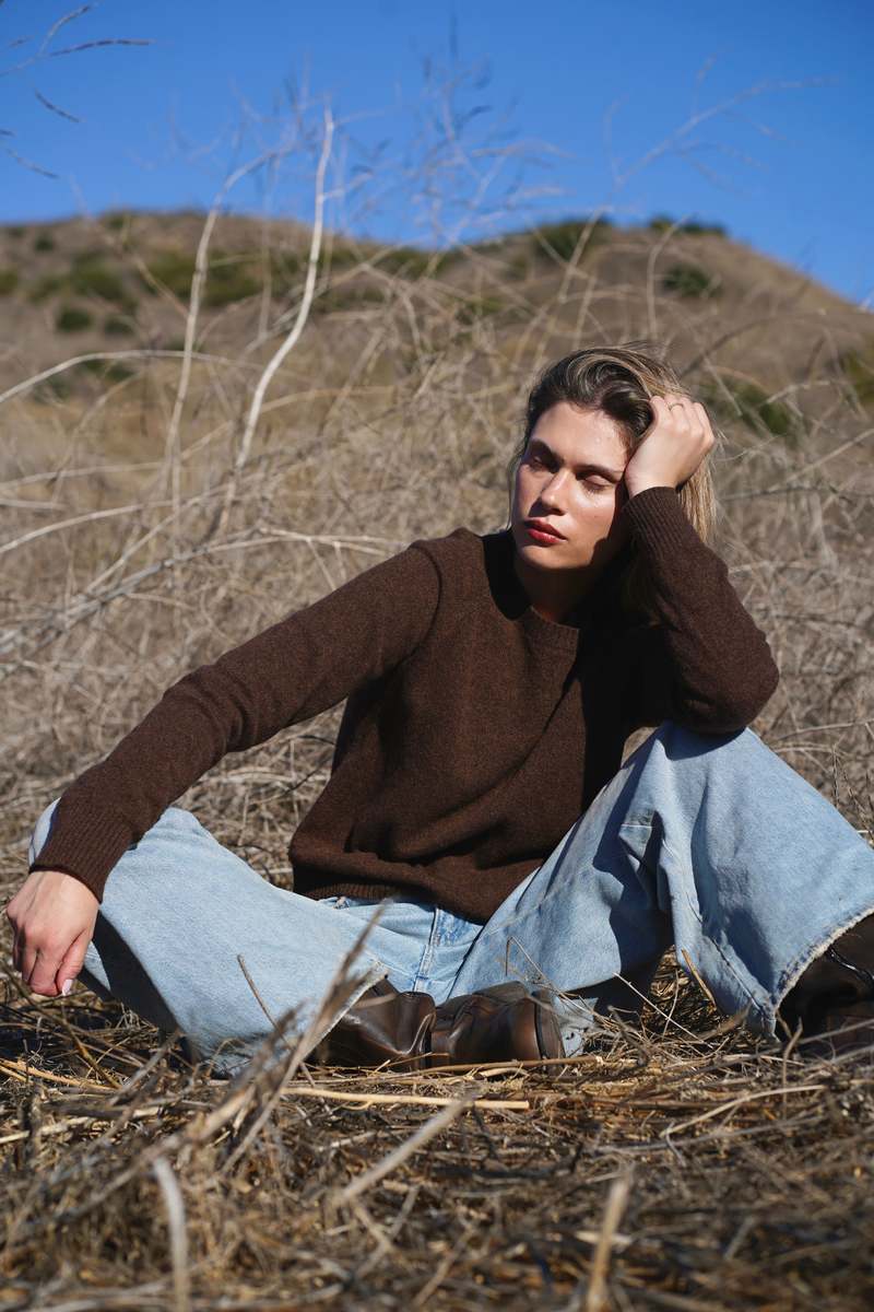 Nello June Nello Crewneck Sweater - Chocolate Brown