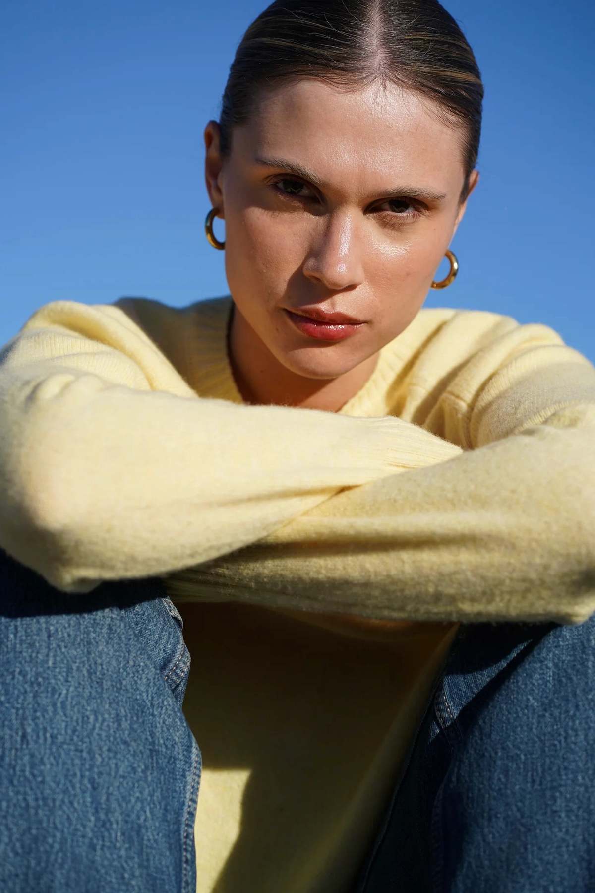 Nello June Nello Crewneck Sweater - Butter Yellow - Image 1 of 5