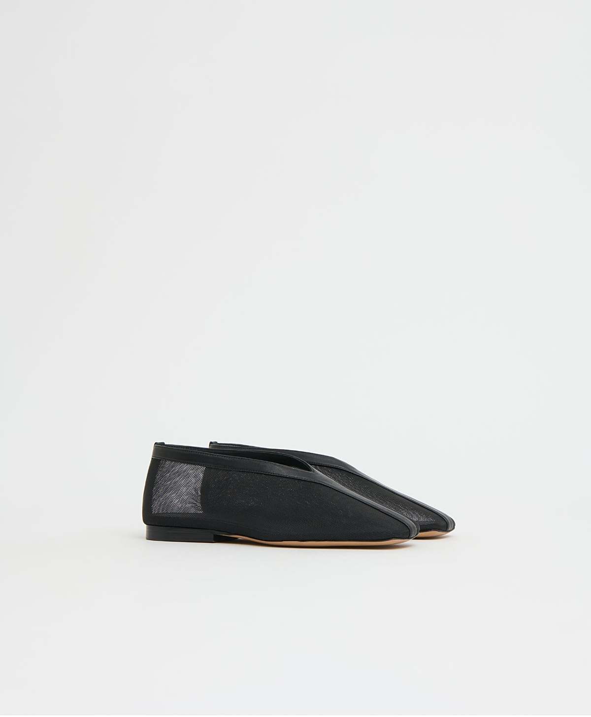 Mansur Gavriel Contorno Square V Flat - Black - Image 2 of 5