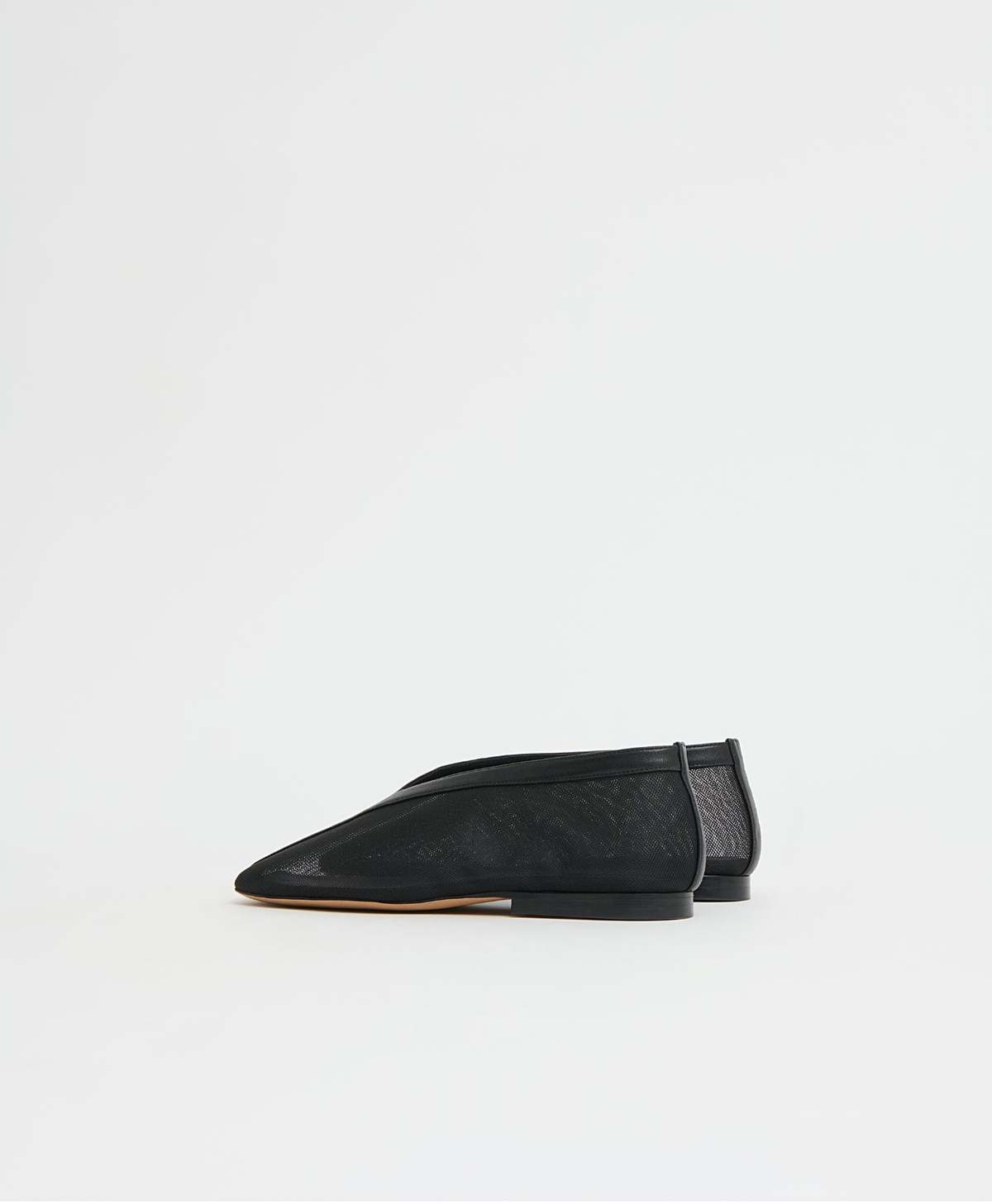 Mansur Gavriel Contorno Square V Flat - Black - Image 3 of 5