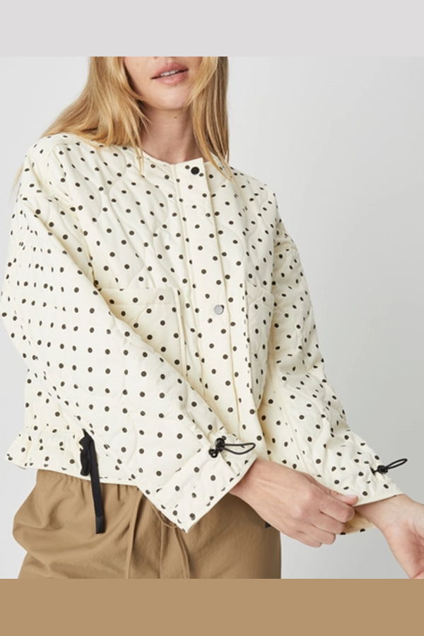 Mod Ref The Liv Polka Dot Quilted Jacket