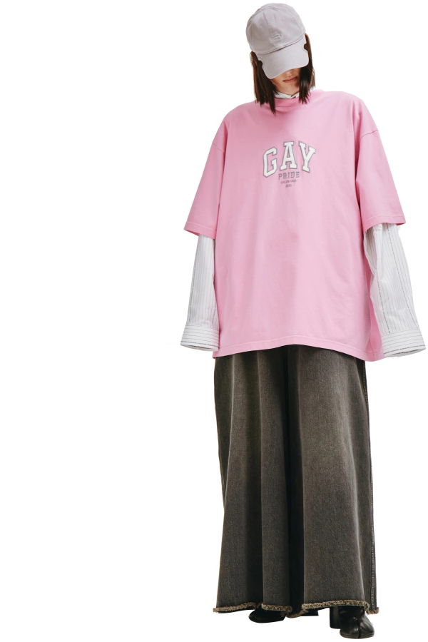 Balenciaga Pride Boxy T-Shirt - Light Pink