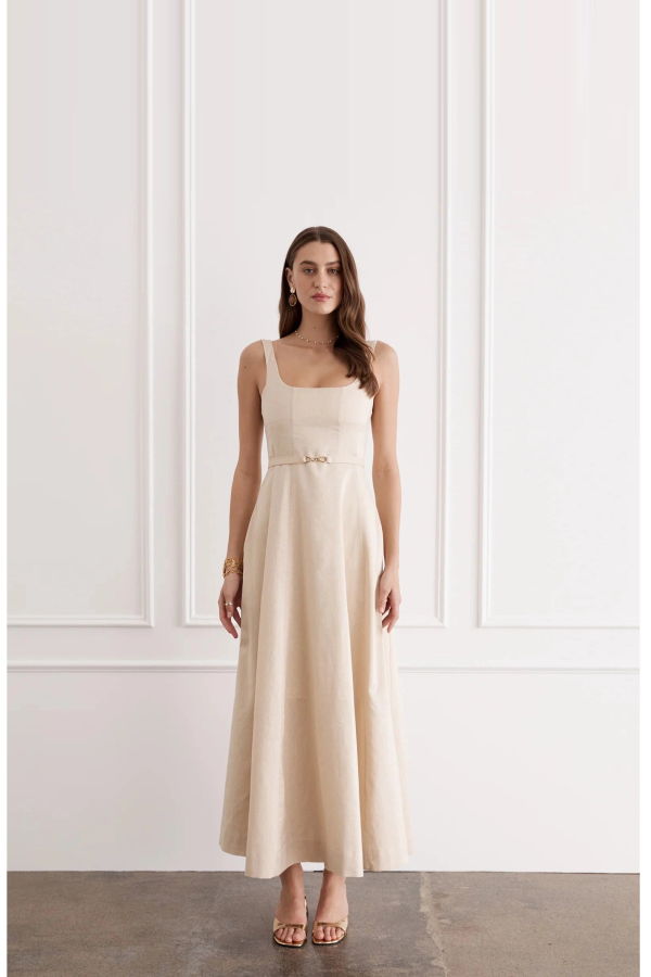 AQUA BLU Illuminee Claudette Maxi Dress