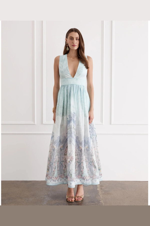 AQUA BLU Triomphe Melody Maxi Dress