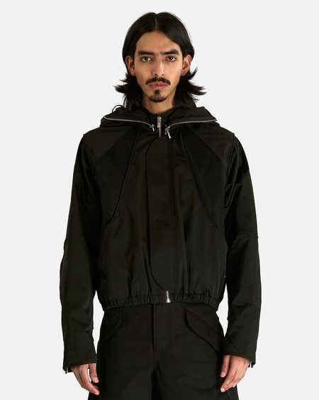 ジャケット・アウター fff postal service Reia Hooded Parachute FFFPOSTALSERVICE - Black Reia Hooded Parachute Jacket