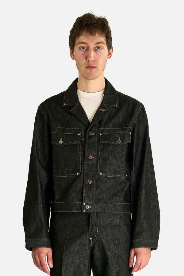 Lemaire Trucker Jacket with Studs