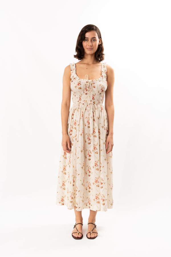 DÔEN Emmaretta Dress - Blanc Prairie Rose