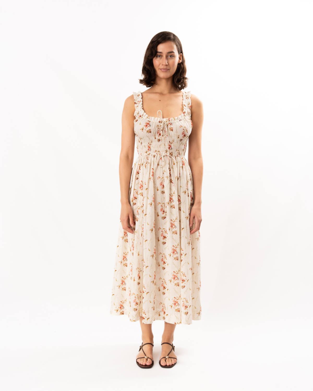 DÔEN Emmaretta Dress - Blanc Prairie Rose - Image 1 of 7