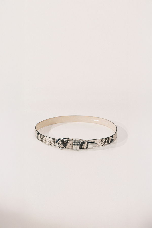 Déhanche Hollyhock Belt - Snake and Silver