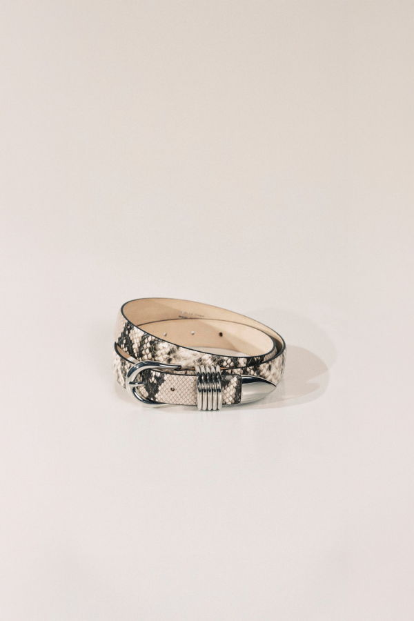 Déhanche Hollyhock Belt - Snake and Silver