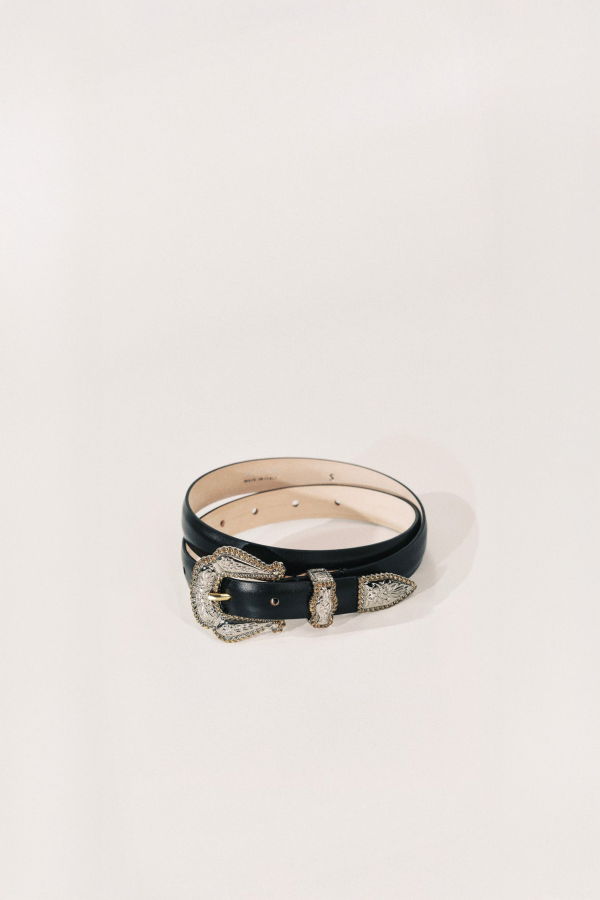 Déhanche Santo Belt - Black and Mixed Metal