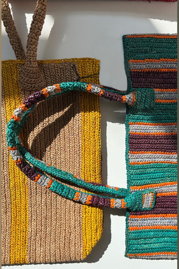 Gabriele Frantzen Straw Mini Tote Bag