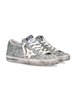 Golden Goose Glitter Super-Star Sneakers - Platinum/Green - Thumbnail 3