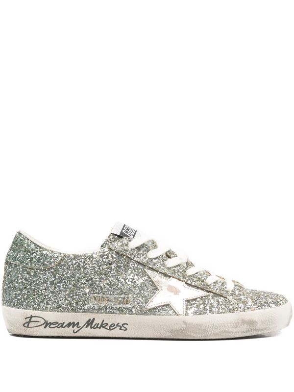Golden Goose Super-Star Leather Sneakers - Silver