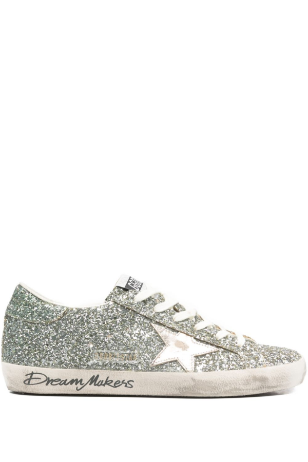 Golden Goose Super-Star Leather Sneakers - Silver